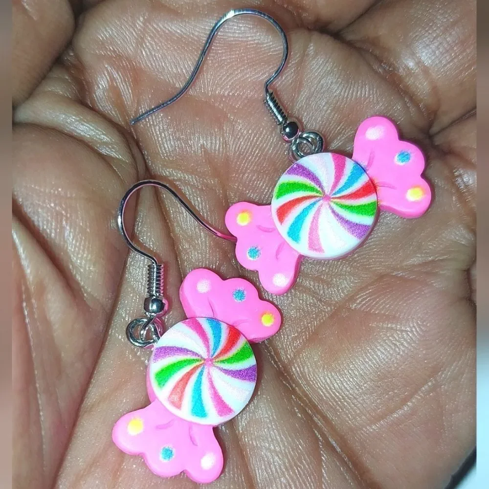 Super cute candy color fashion earrings